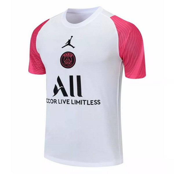 Trainingsshirt Paris Saint Germain 2021-22 Weiß Pink Fussballtrikots Günstig
